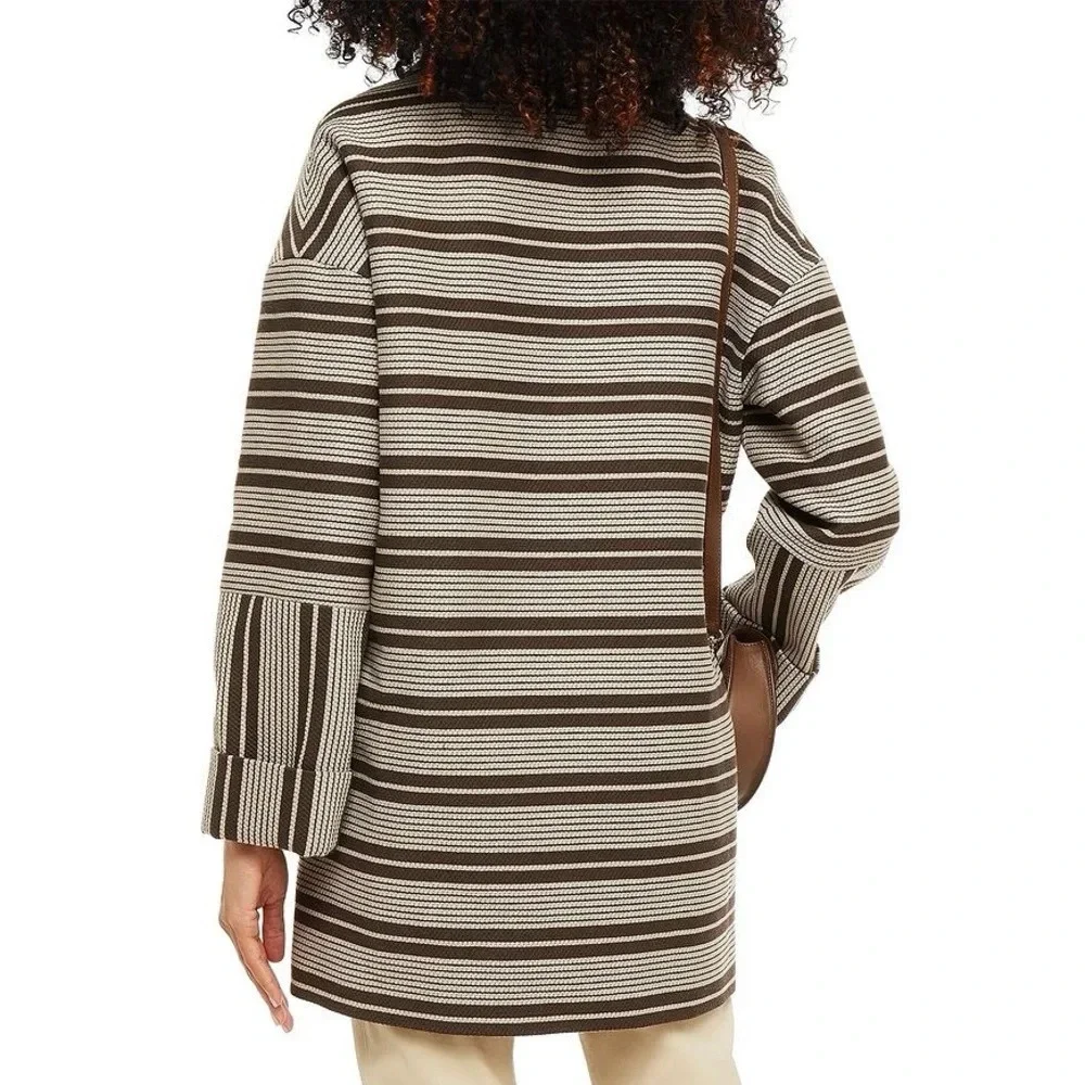 A.P.C. Double breasted tweed stripe fall jacket coat button blazer